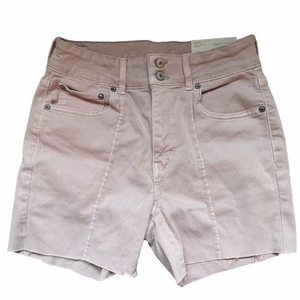 American Eagle Outfitters Light Pink Super High Rise Stretchy Flare Shorts